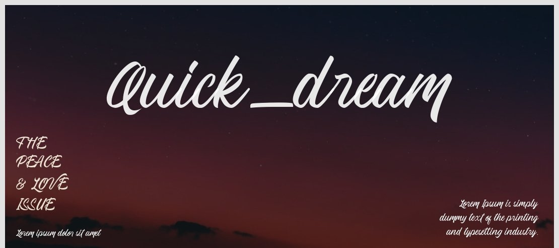 Quick_dream Font Family