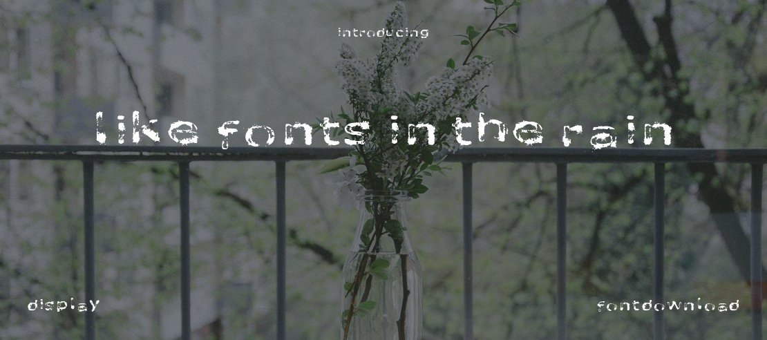 Like fonts in the rain Font