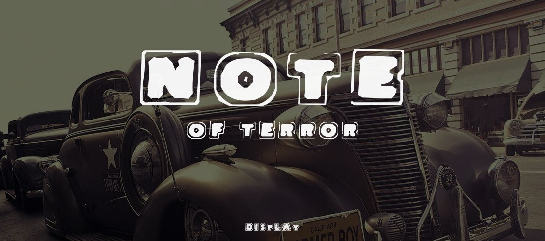 Note of Terror Font