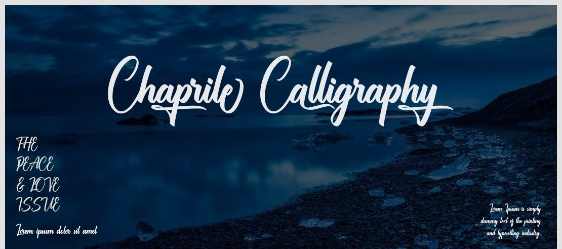 Chaprile Calligraphy Font