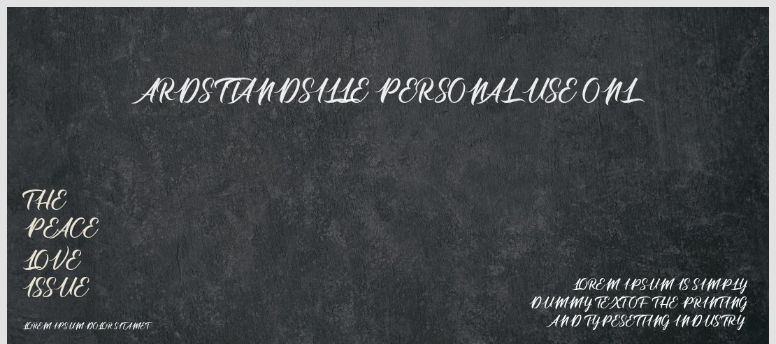 Ardsttandsille Personal Use Onl Font