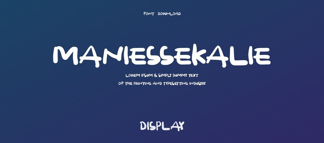 MANIESSEKALIE Font