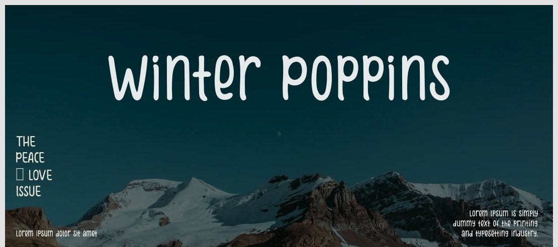 Winter Poppins Font