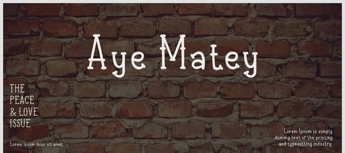 Aye Matey Font