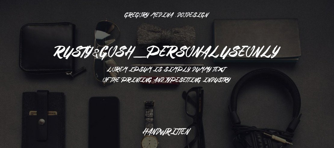 Rusty&Gosh_PersonalUseOnly Font