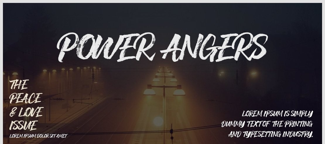 POWER ANGERS Font