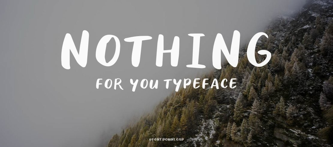 Nothing For You Font