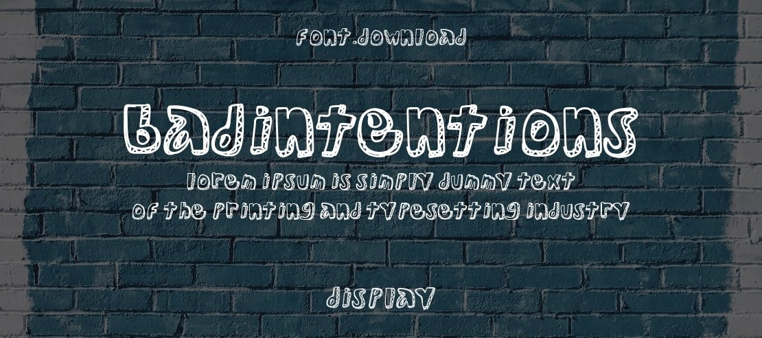 BadIntentions Font