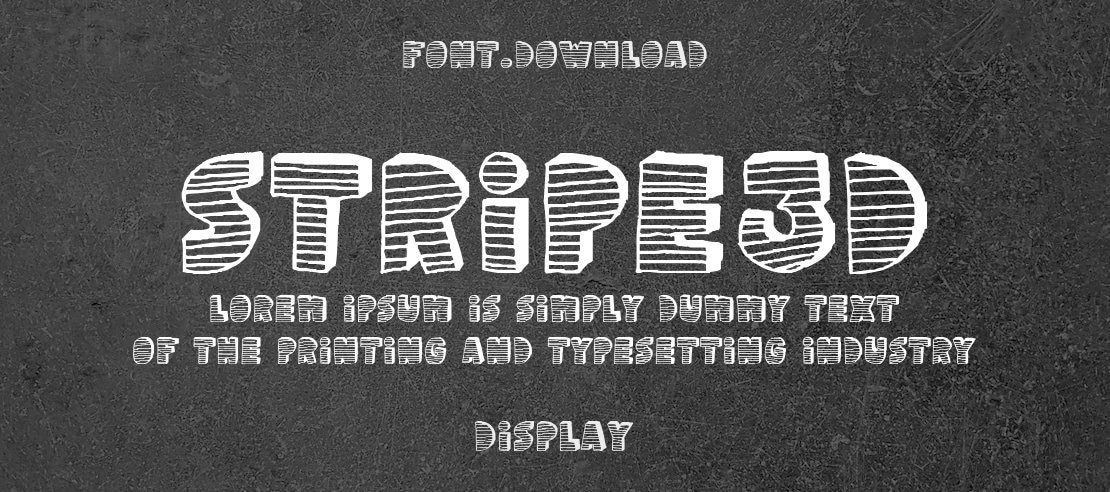 stripe3D Font