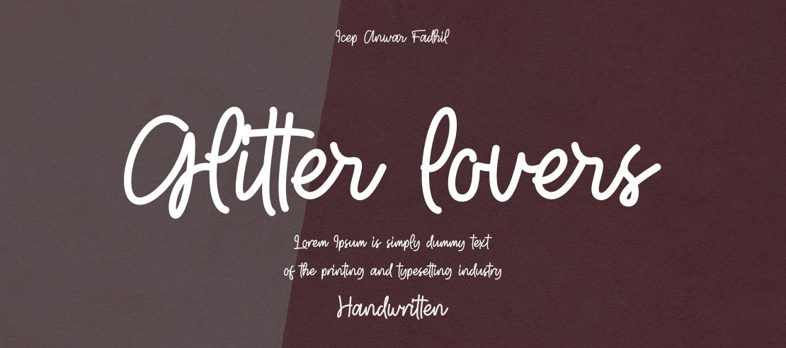 Glitter lovers Font