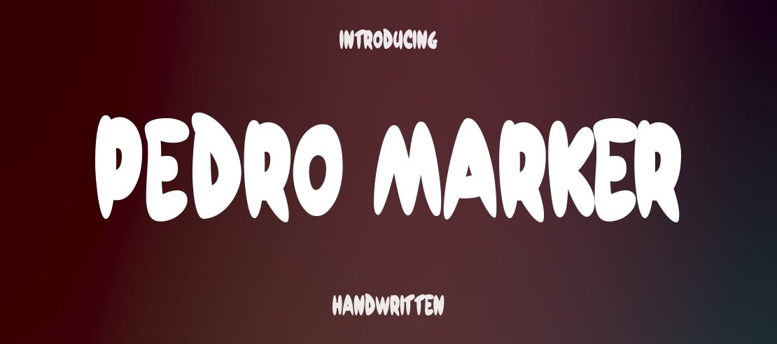 Pedro Marker Font