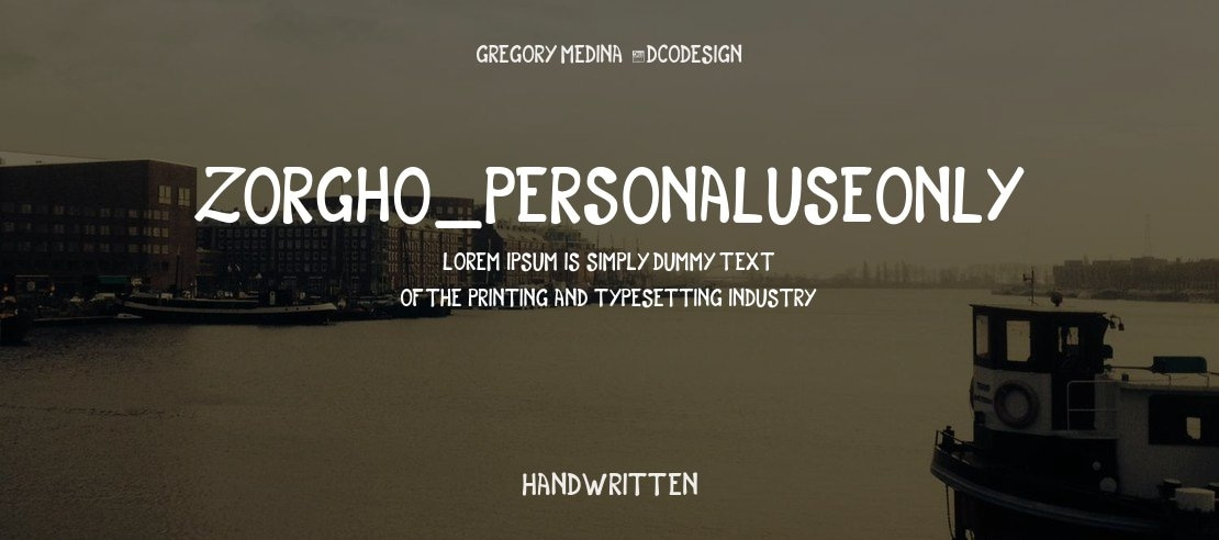 Zorgho_PersonalUseOnly Font