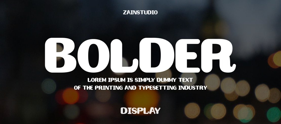 BOLDER Font