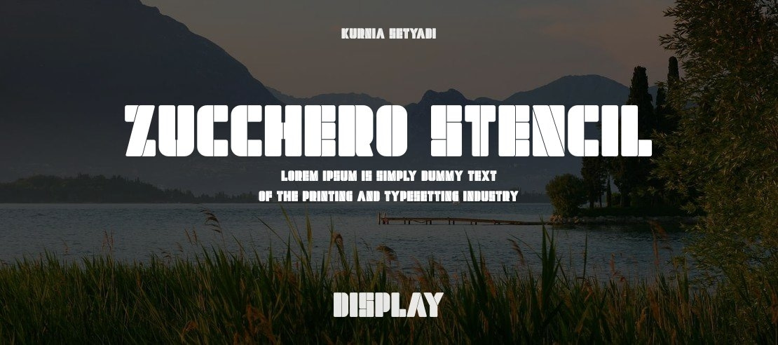 Zucchero Stencil Font