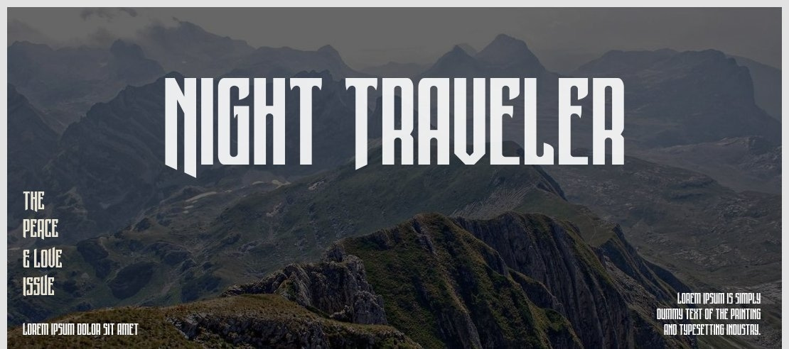 Night Traveler Font Family