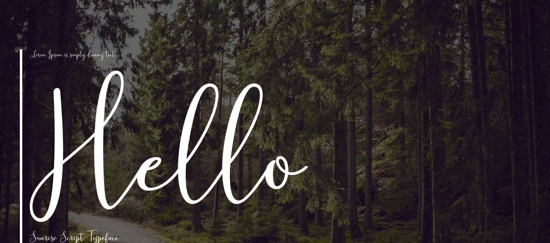 Hello Sunrise Script Font