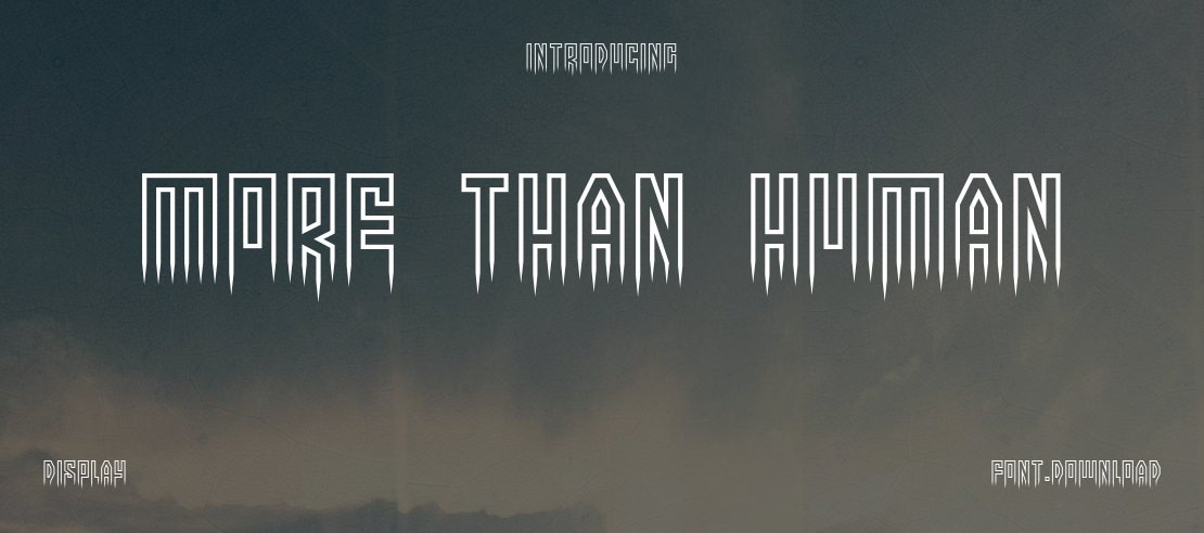 More than human Font