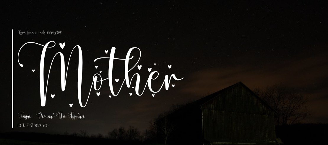 Mother Tongue - Personal Use Font