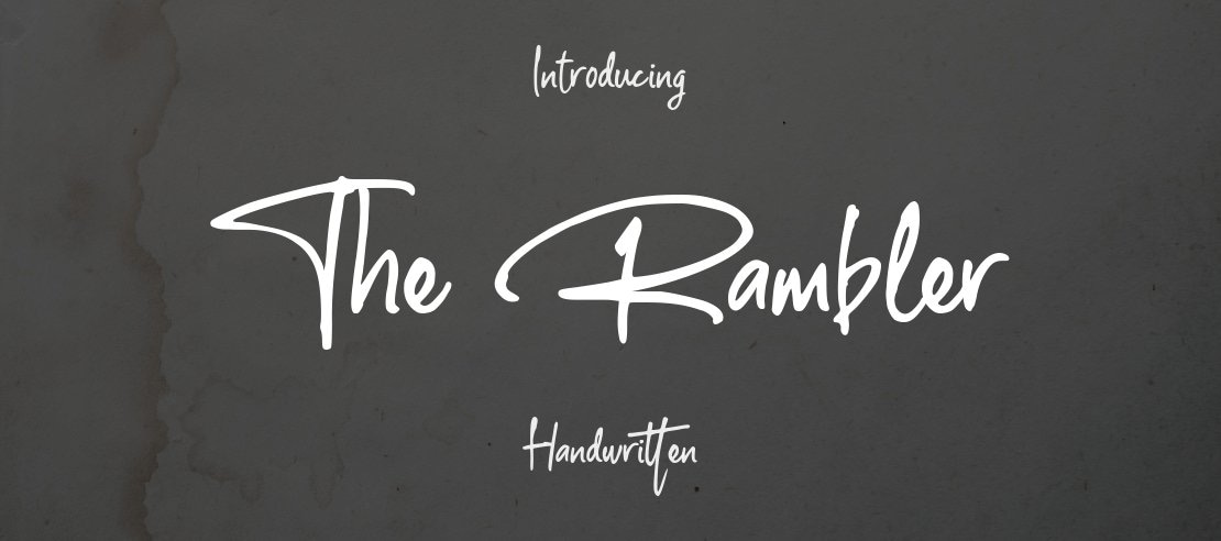 The Rambler Font