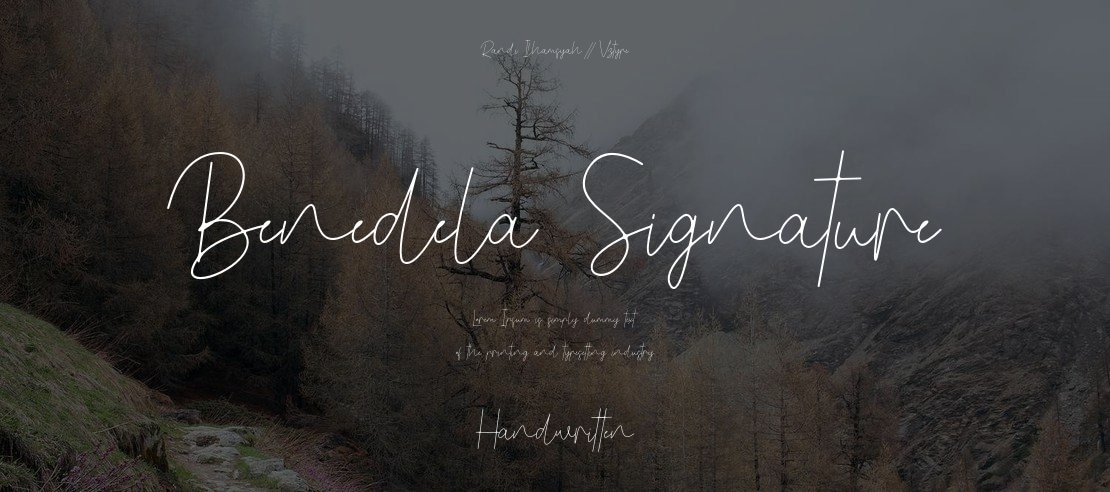 Benedela Signature Font