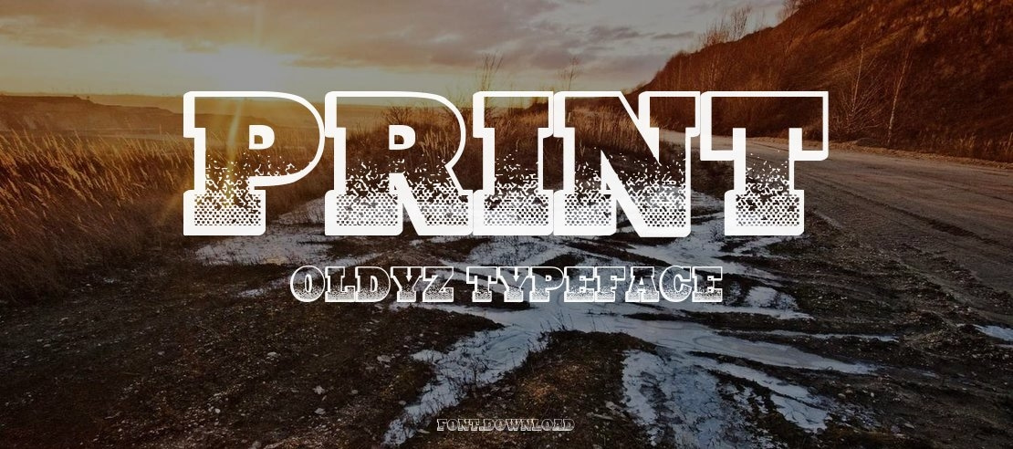 Print Oldyz Font