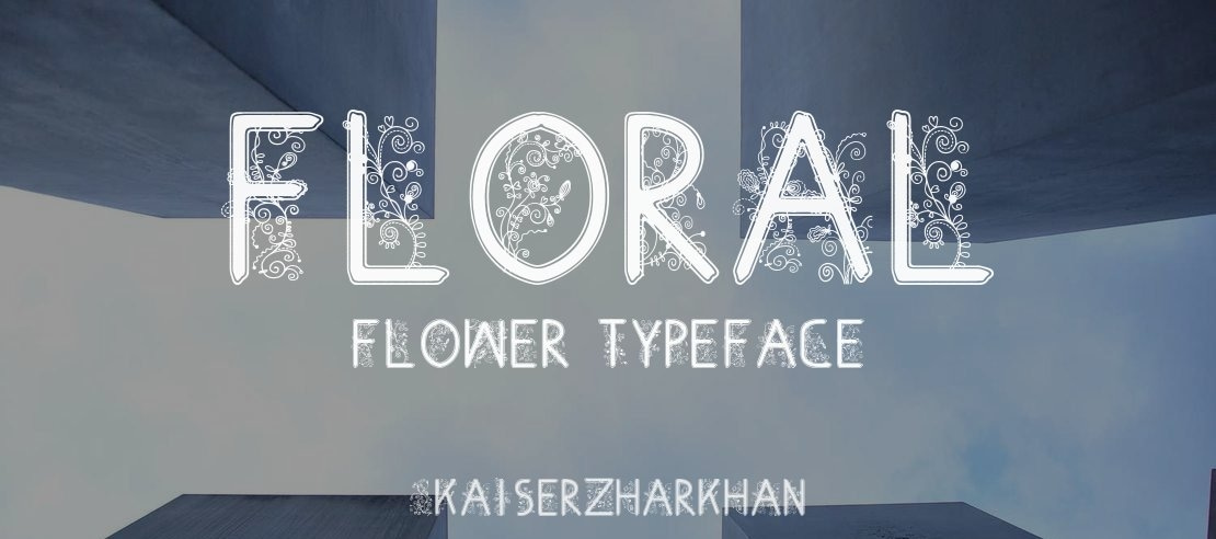 floral flower Font