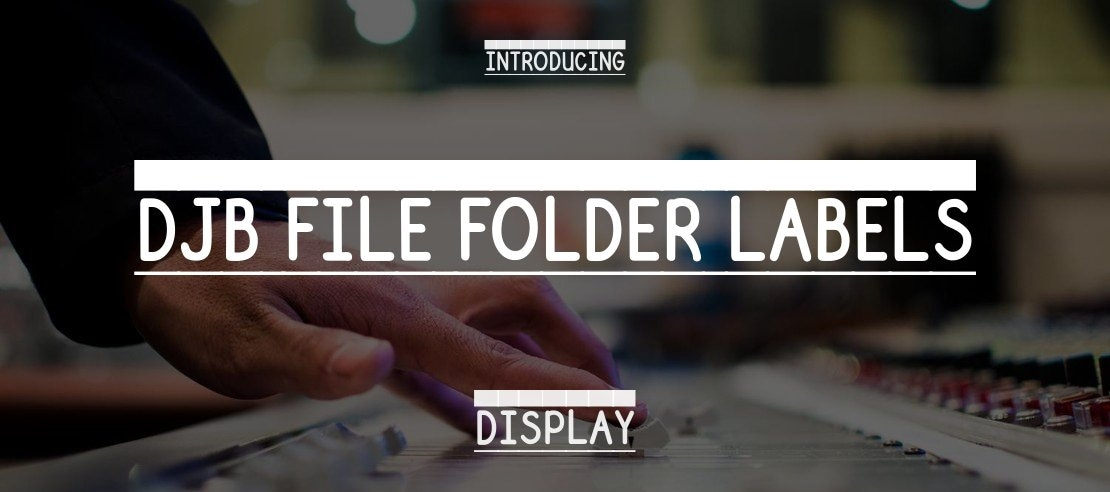 DJB File Folder Labels Font