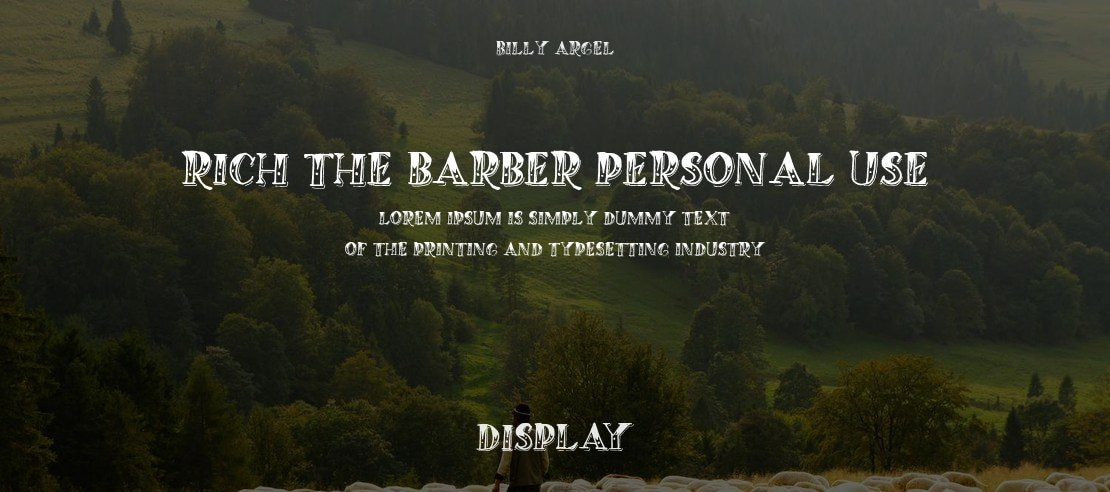 RICH THE BARBER PERSONAL USE Font