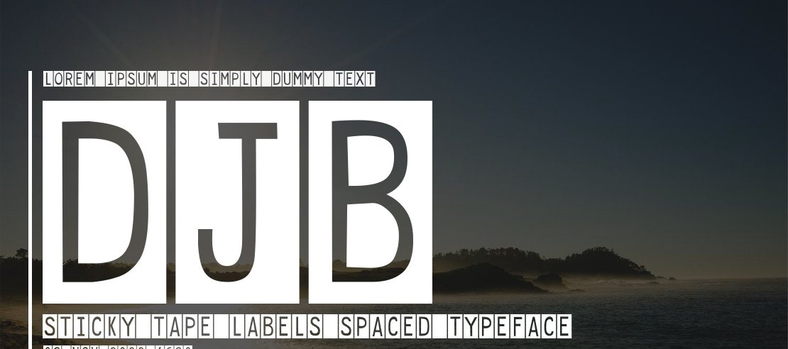 DJB Sticky Tape Labels Spaced Font Family