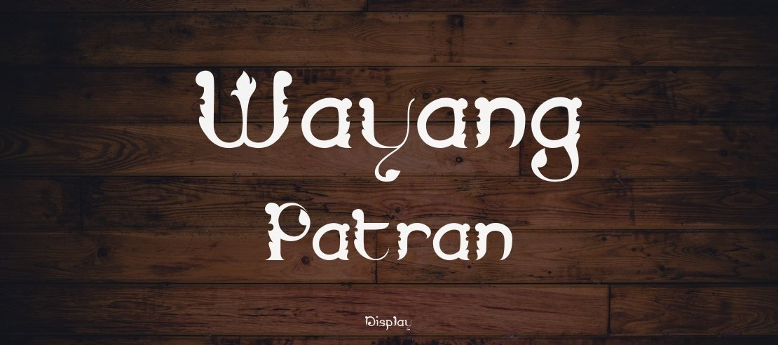 Wayang Patran Font