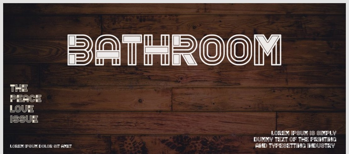 Bathroom Font Family