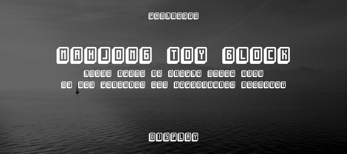 mahjong toy block Font