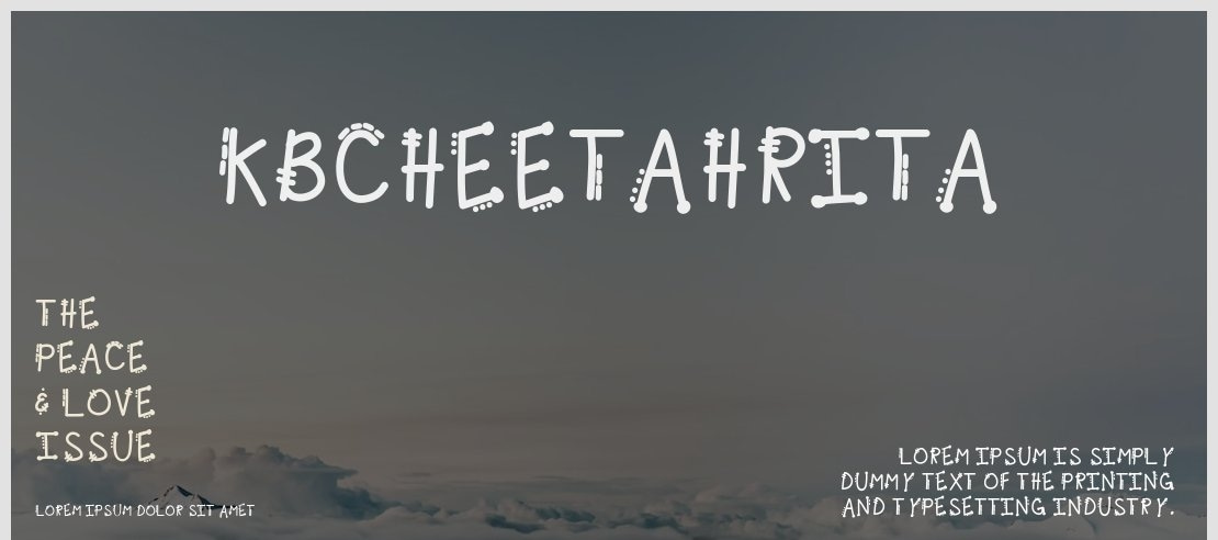 KBCHEETAHRITA Font