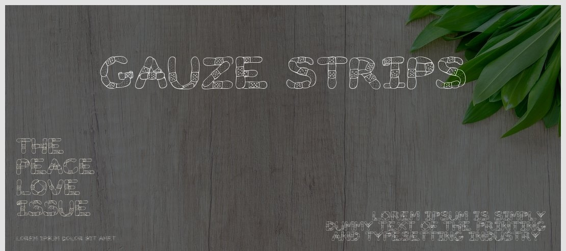 Gauze Strips Font