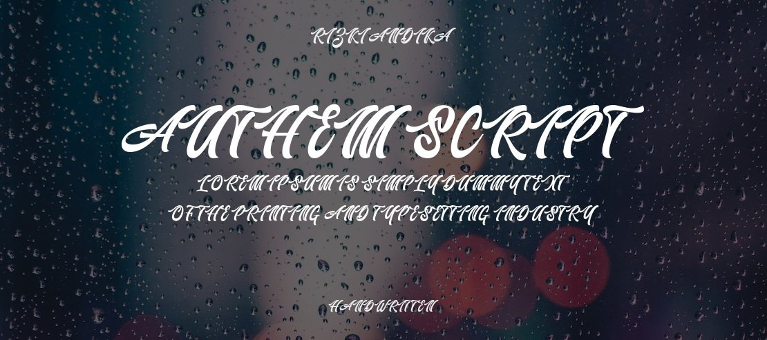 Authem Script Font