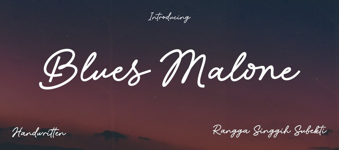 Blues Malone Font