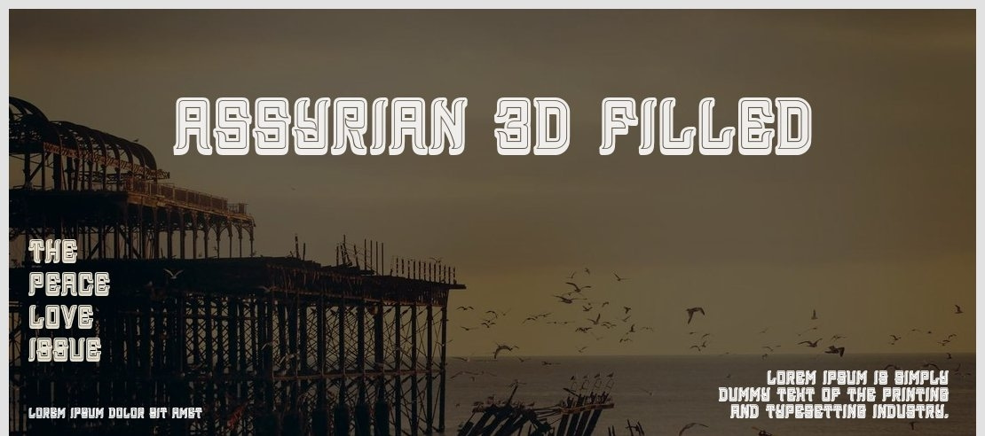 Assyrian 3D Filled Font Family