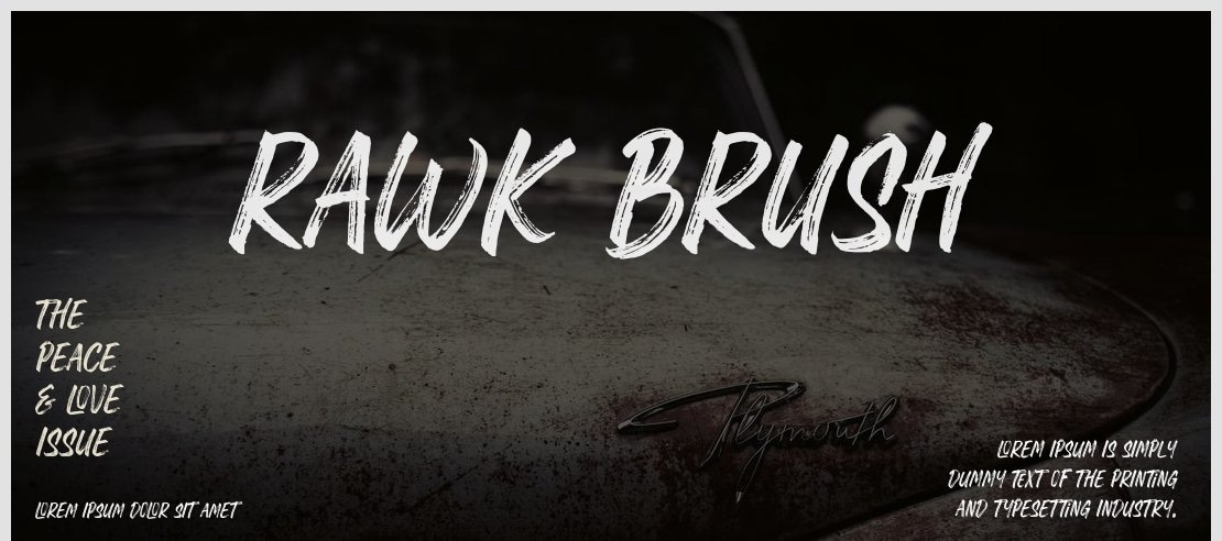 Rawk Brush Font