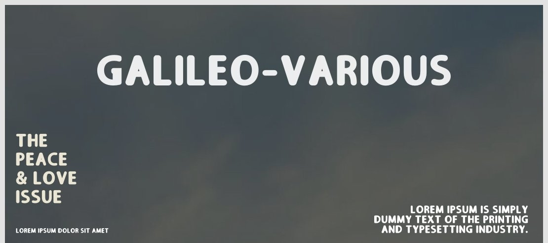 Galileo-Various Font