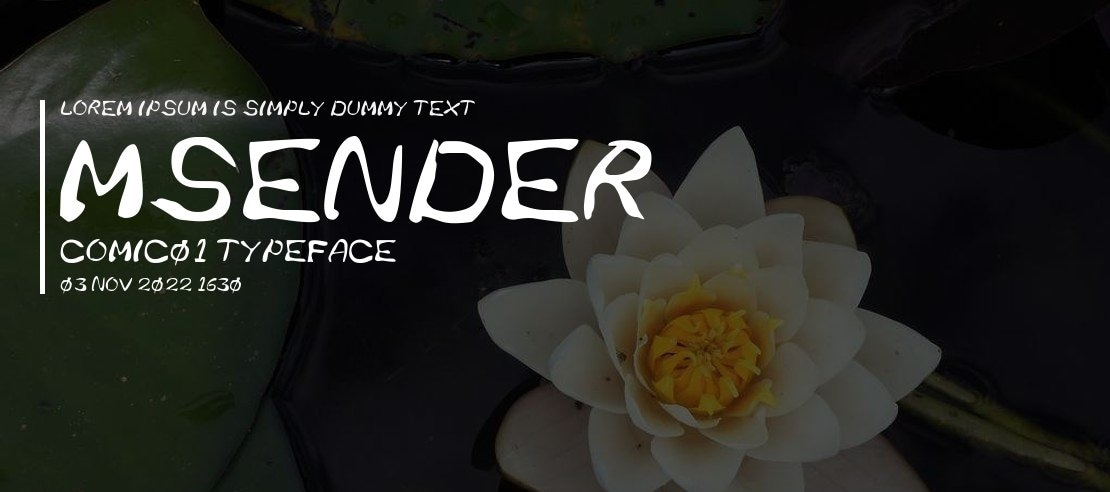 MSender Comic01 Font