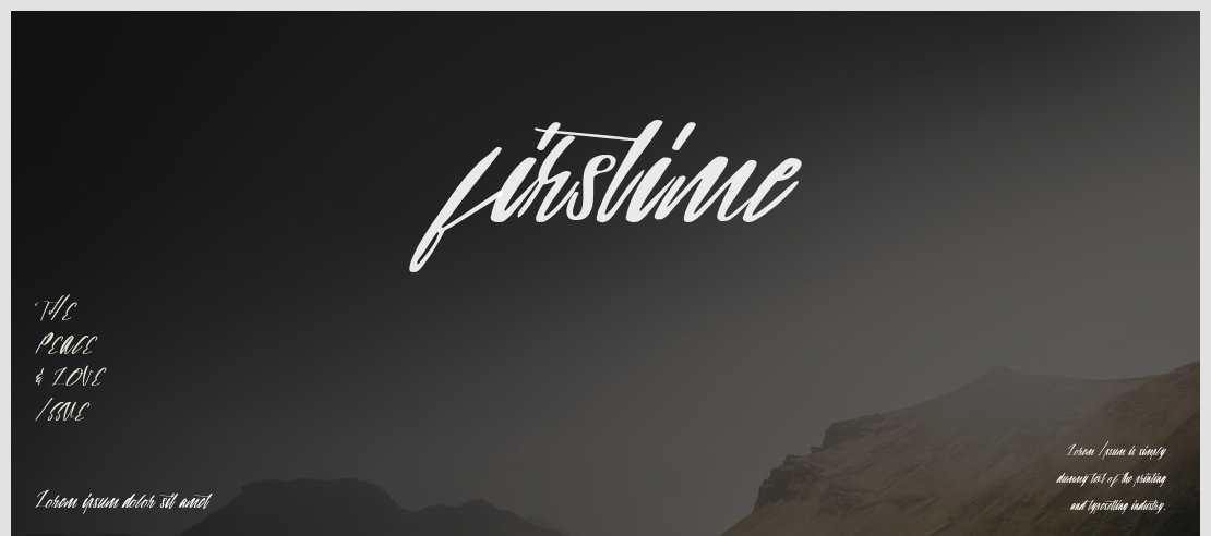 firstime Font