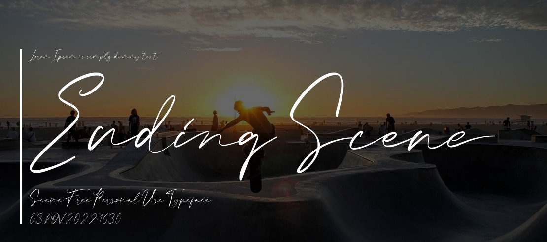Ending Scene Free Personal Use Font