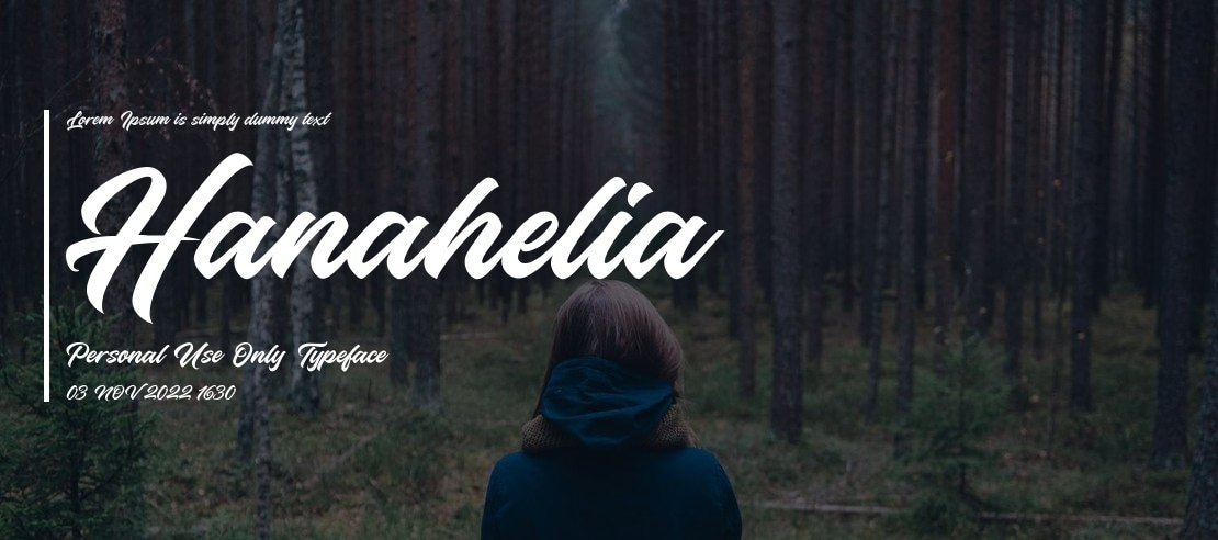 Hanahelia Personal Use Only Font