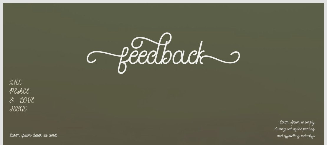 feedback Font