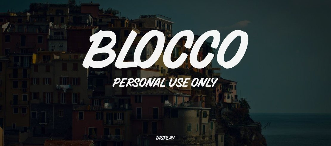 Blocco Personal Use Only Font