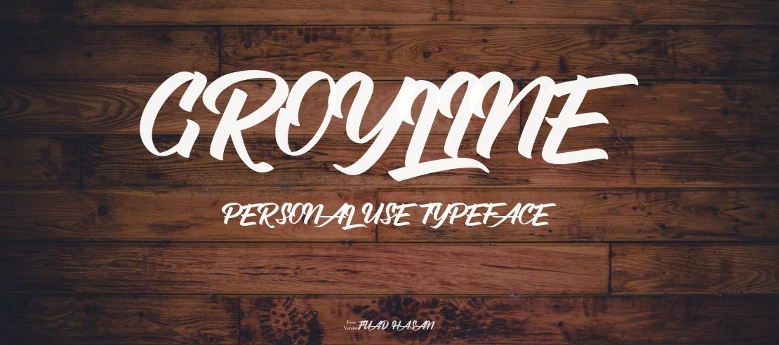 Groyline Personal Use Font