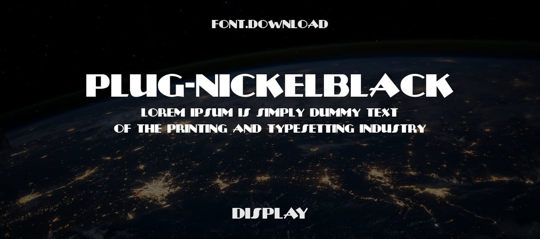 Plug-NickelBlack Font