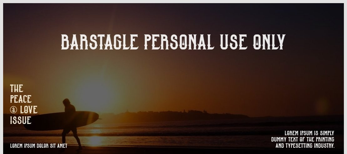 Barstagle Personal Use Only Font