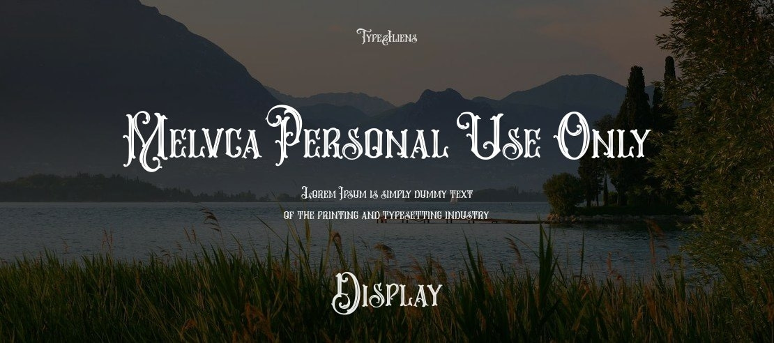 Melvca Personal Use Only Font