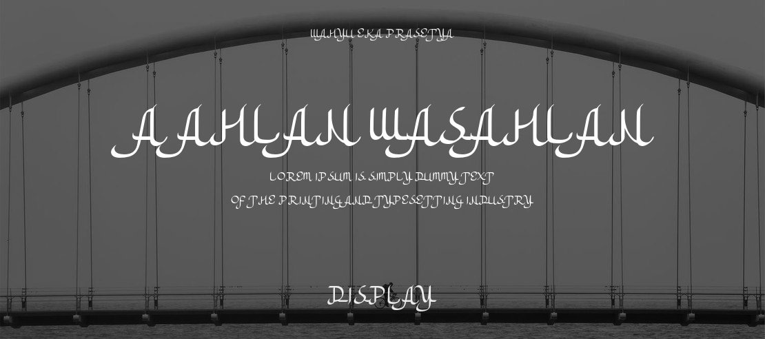 a Ahlan Wasahlan Font